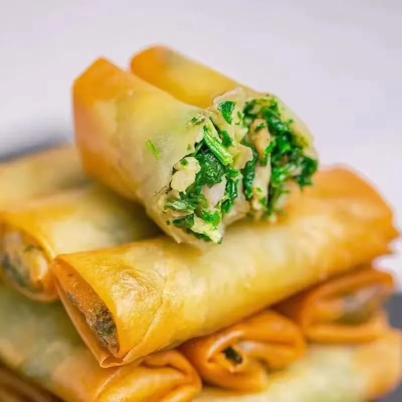 荠菜肉丝春卷